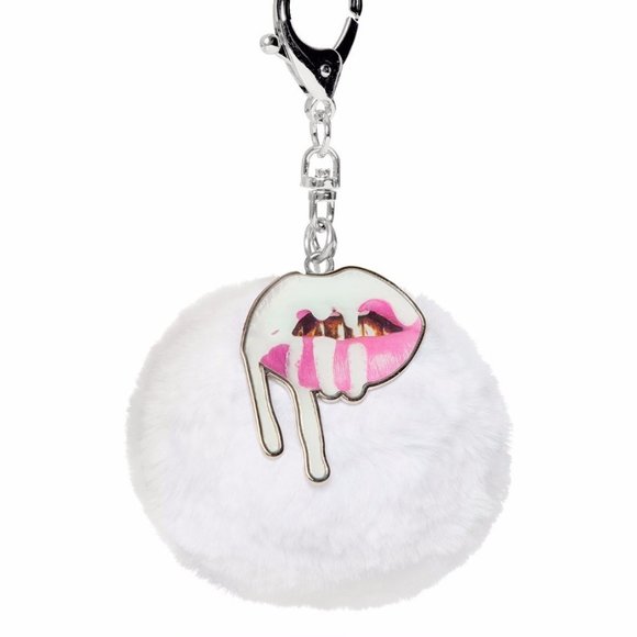 Kylie Lip Pom Pom Key Chain - Picture 2 of 2